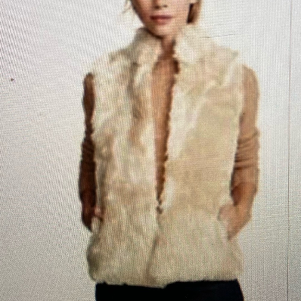 Ivory Faux Fur Vest
